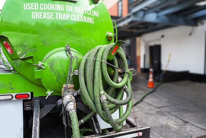 routine pumping of grease trap at a cafeteria in Cincinnati OH
